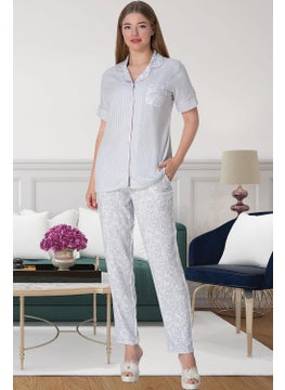 Mecit Pijama Mecit Pajamas Mecit 5144 Pink Buttoned Women's Pajama Set 