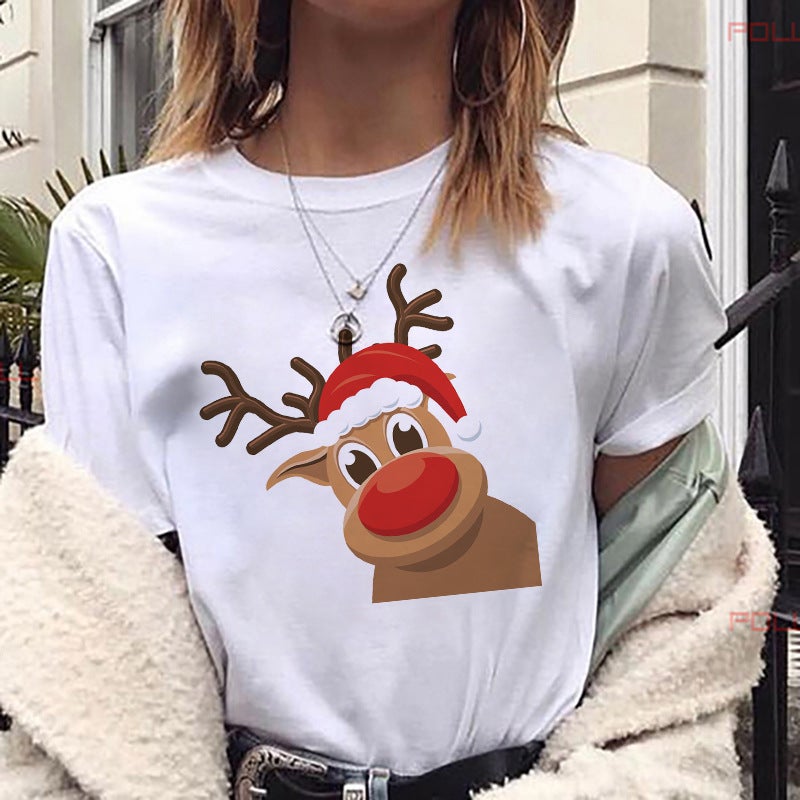 [Same day] cross-border supply of T-shirt printed T-shirt women's short-sleeved women's clothing - Image 1