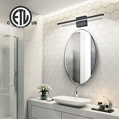 VOLISUN Modern Bathroom Vanity Light 23.6 inch, 14W Dimmable 5CCT Led Bathroom Light Fixture Over Mirror, Black Bar Vanity Light for Bathrooms Mirror Cabinets Bedroom-ETL Certificated - Image 5