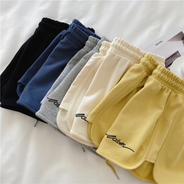 2024 Summer Womens Casual High Waist Yoga Shorts White  - Image 5