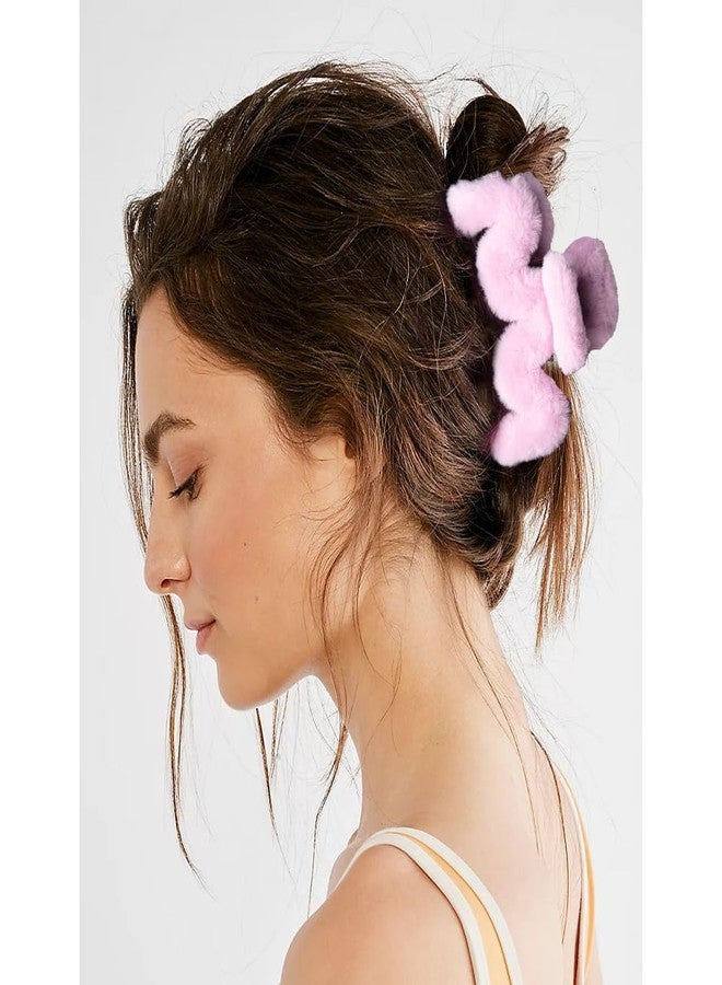 Bmobuo 5 Inch Fuzzy Claw Clips, 2 Pack, Large Claw Clips for Thick, Long, Curly Hair, Strong Hold, Non-Slip - Image 2