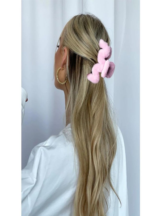 Bmobuo 5 Inch Fuzzy Claw Clips, 2 Pack, Large Claw Clips for Thick, Long, Curly Hair, Strong Hold, Non-Slip - Image 4