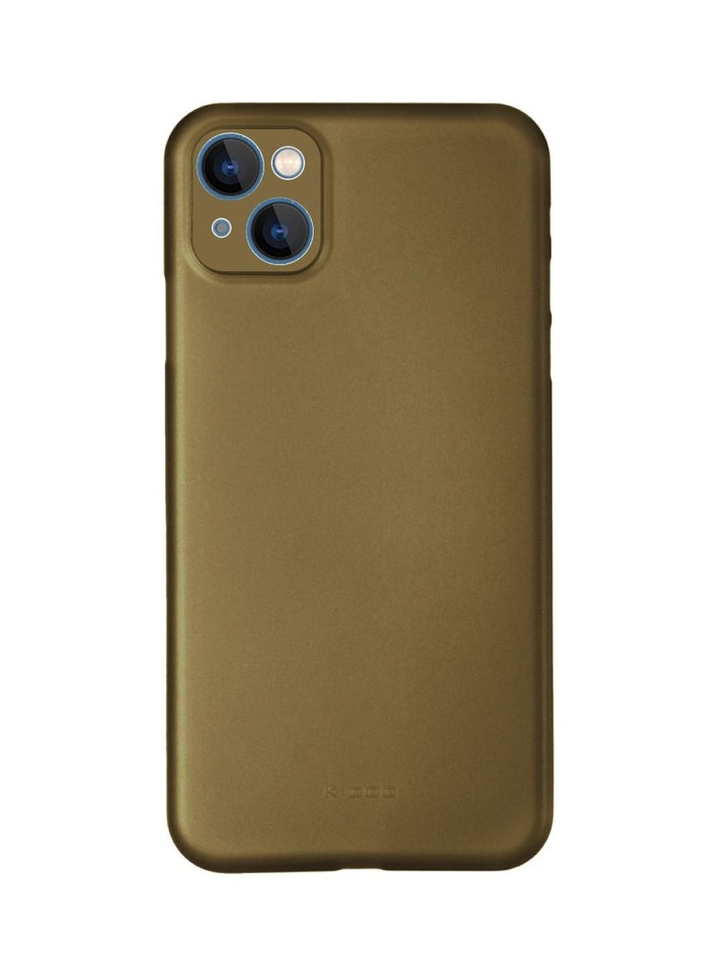 K-Doo غطاء خلفي رقيق للغاية من Air Skin لجهاز iphone 13 بتصميم غير قابل للانزلاق كامل التغطية باللون الذهبي - Image 1