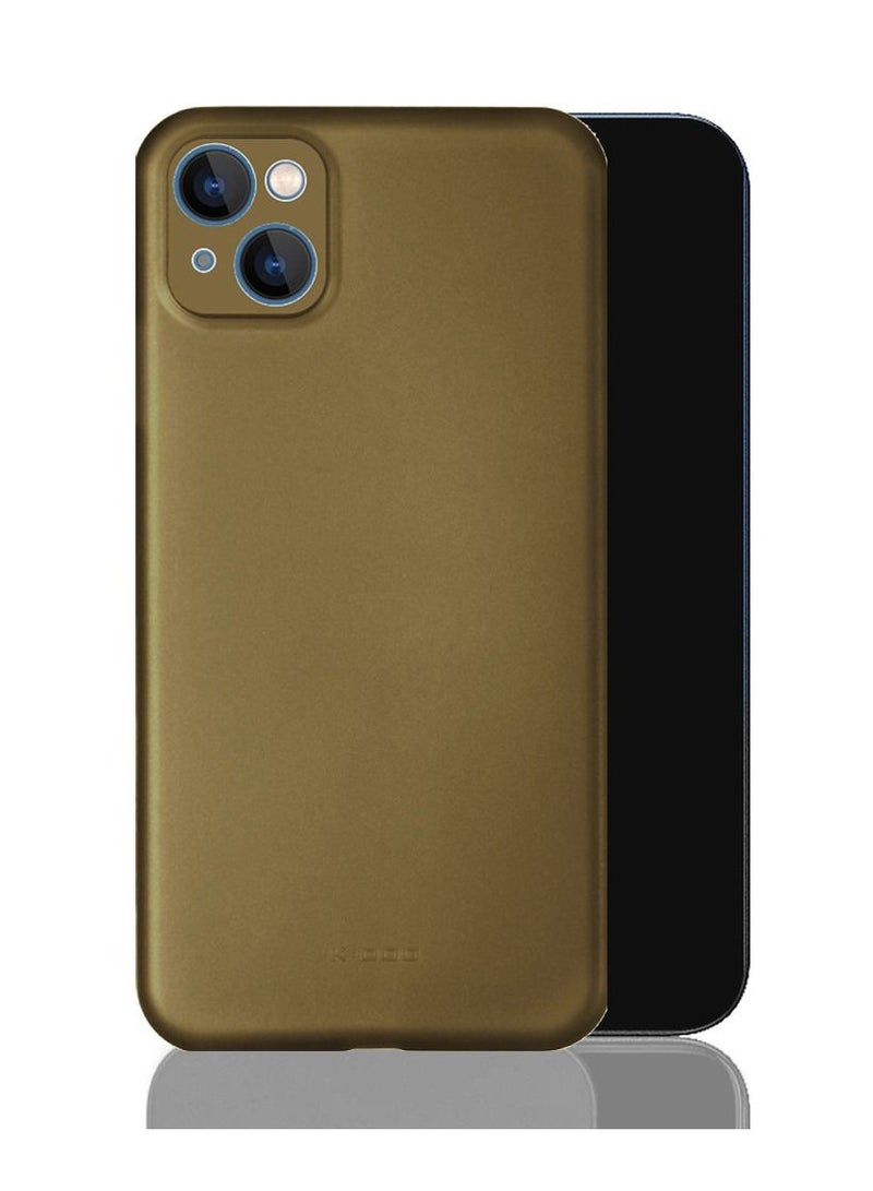 K-Doo غطاء خلفي رقيق للغاية من Air Skin لجهاز iphone 13 بتصميم غير قابل للانزلاق كامل التغطية باللون الذهبي - Image 3