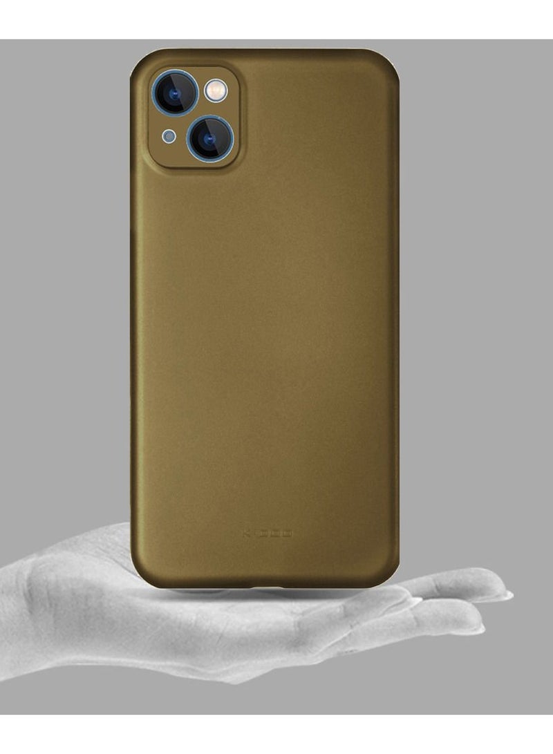 K-Doo غطاء خلفي رقيق للغاية من Air Skin لجهاز iphone 13 بتصميم غير قابل للانزلاق كامل التغطية باللون الذهبي - Image 5