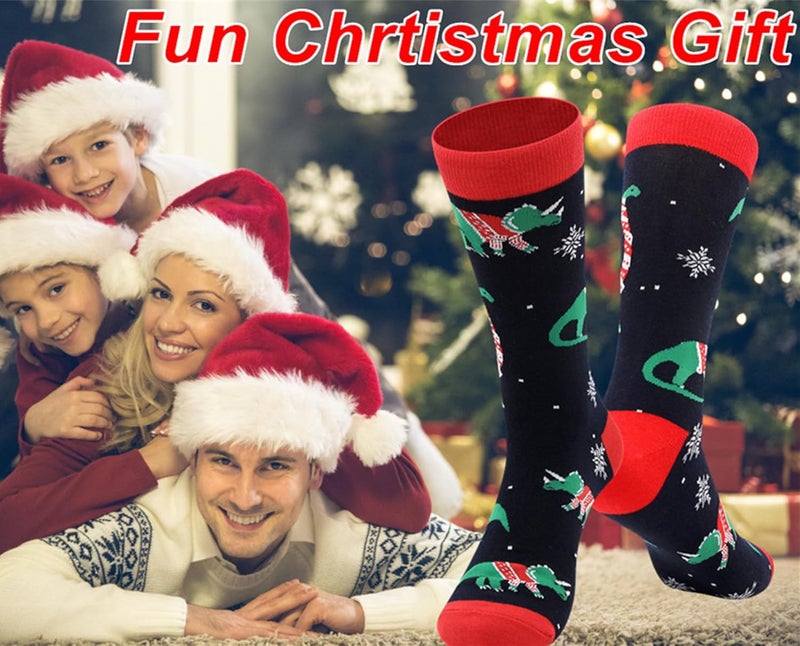 BISOUSOX Mens Dress Socks Funny Fun Colorful Crazy Funky Crew Socks for Men Novelty Happy Cotton Size 9-12 - Image 4