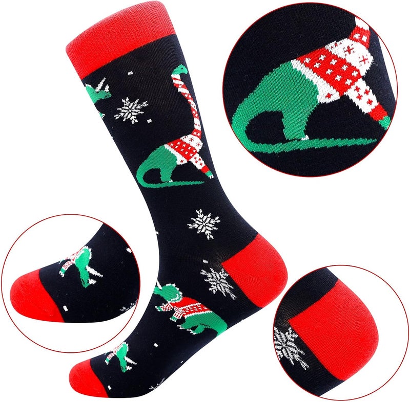BISOUSOX Mens Dress Socks Funny Fun Colorful Crazy Funky Crew Socks for Men Novelty Happy Cotton Size 9-12 - Image 3