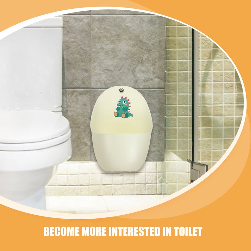 🚽 مرحاض تدريب الأطفال للبنين مثبت على الحائط قابل لضبط الارتفاع من مادة البولي بروبيلين تصميم جميل - Image 4
