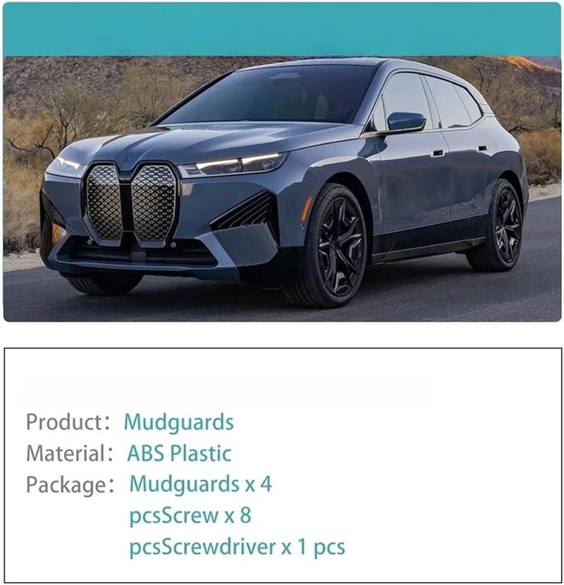 الحمايات الوحل الأسود المتوافقة مع بي إم دبليو IX سبورت I20 2022 2023 2024 2025 - Image 4