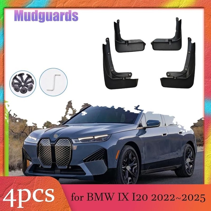 الحمايات الوحل الأسود المتوافقة مع بي إم دبليو IX سبورت I20 2022 2023 2024 2025 - Image 3