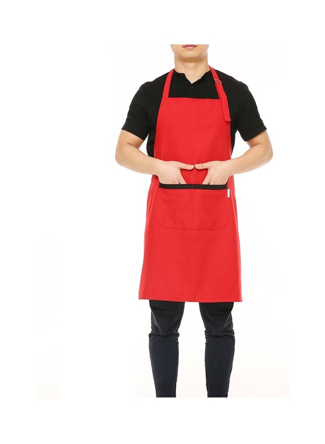 esonmus Multi-Purpose Kitchen BBQ Restaurant Apron Red 80x70centimeter - Image 3
