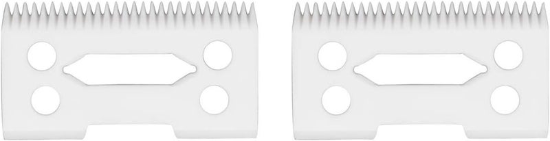 2 Packs Replacement Ceramic Moving Blades 1006 for Wahl 8504 Hair Clippers Including 2 Packs Moving Blades Compatible with Wahl 5 Stars Series Hair ClippersWhite 2 Packs