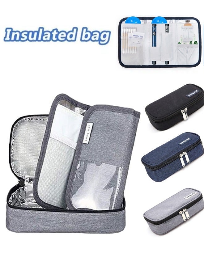 Leng Ke Insulin Cooler Travel Case, Portable Diabetic Supplies Organizer Bag, Insulated Medication Storage Pouch for Insulin Pens, Glucose Meter, Lightweight - Image 2