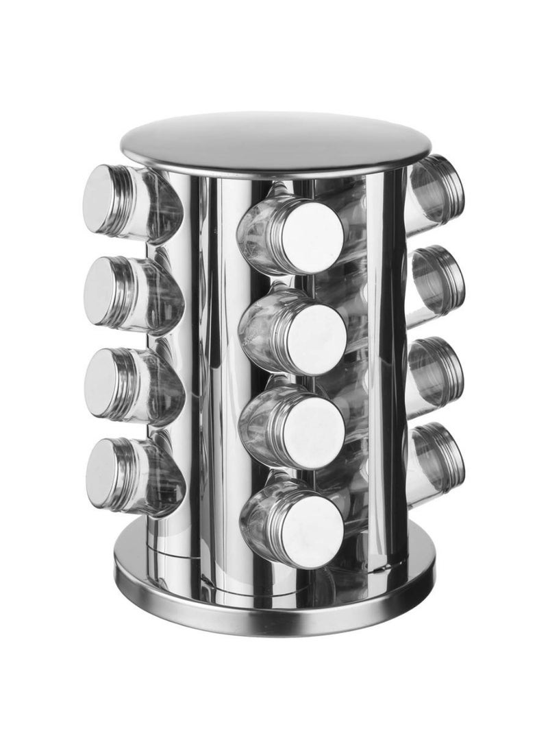 رف التوابل مع قاعدة دوارة وجرار التوابل 21 × 28.5 سم