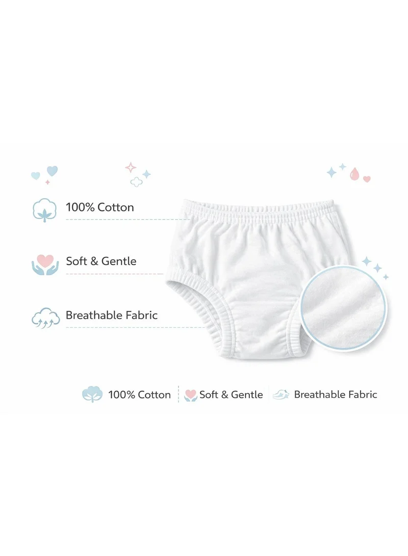 Tummy Baby Cotton Bloomers for 18-24 Months, Soft Breathable Elastic Waist Diaper Cover Shorts for Infant Boys & Girls, Lightweight Summer Nappy Cover Pack of 3 (18-24 months)