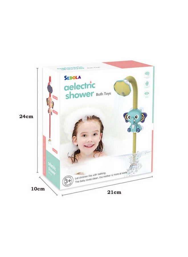 Generic - Baby Shower Shower Toy Electric Water Spray Elephant Bathroom Water Props Children's Gifts Wholesale-Color:Blue - Image 1
