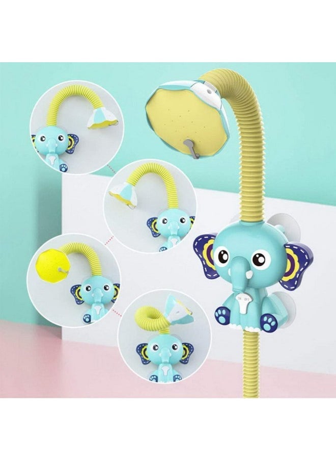 Generic - Baby Shower Shower Toy Electric Water Spray Elephant Bathroom Water Props Children's Gifts Wholesale-Color:Blue - Image 1