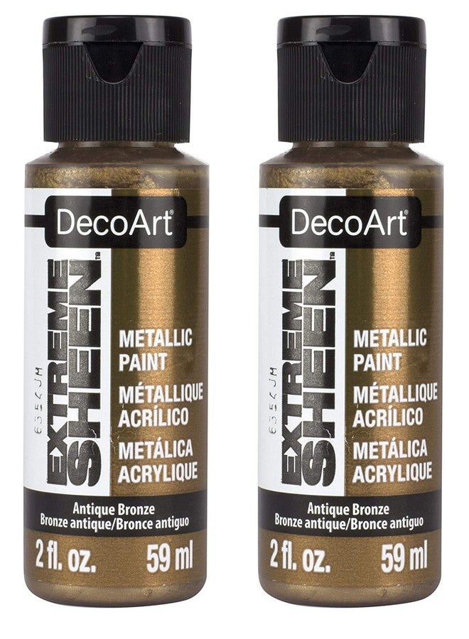 DecoArt 2 Ounce, Antique Bronze Extreme Sheen Paint, 2 oz, Metallic (Two Pack) - Image 1