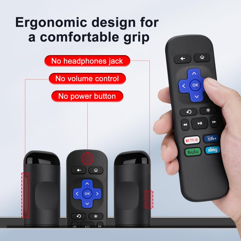 OMAIC Replacement Remote for Roku Box,for Roku Express, Premiere, 1, 2, 3, 4 (HD, LT, XS, XD) - NOT for Stick, TV or Game - Image 4