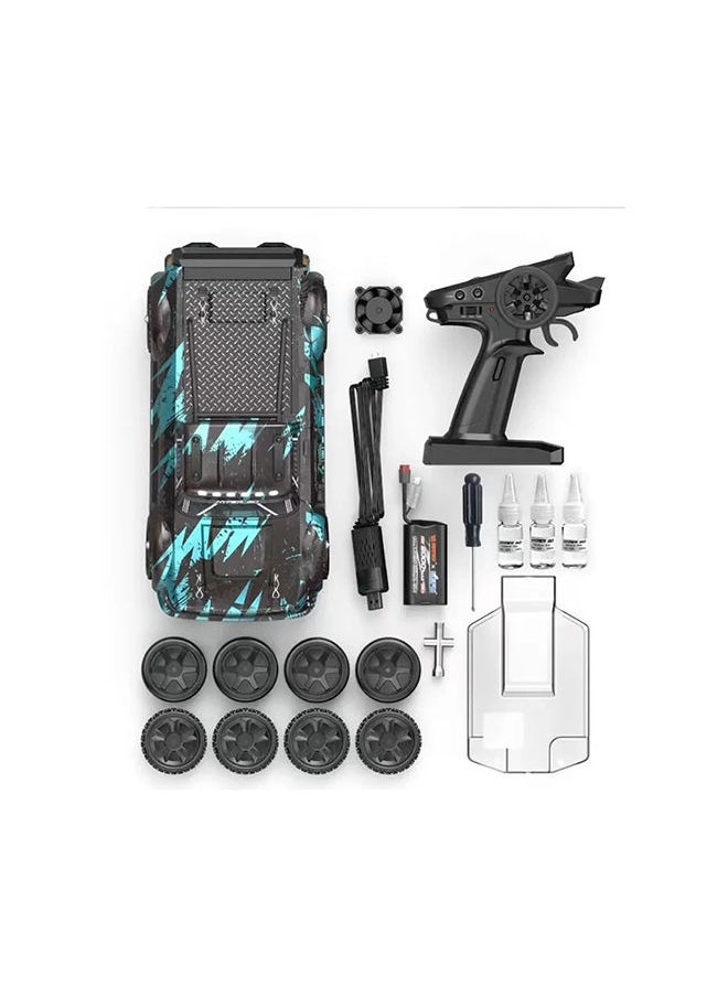 Mjx - Brushless Rc Hobby Grade Truck 2s Battery 1:14 Scale Radio Controlled Off-Roader Electronic Monster Rtr All Terrain Blue - Image 1