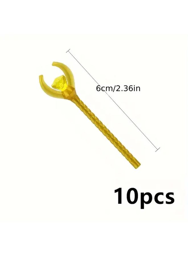10 Pcs Medieval Military Building Blocks Figures Soldier Axe Knife Bow Spear Crossbow Helmet Shoulder Brick Toys Green - Image 5