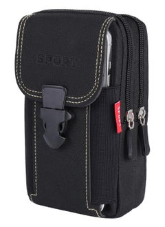 Tactical Molle Pouch, Black Men's Waist Belt Bag with Cell Phone Holster, EDC Pouch for Sports, Hiking, Camping,Traveling, Cycling, Fishing