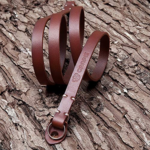 CANPIS Genuine Leather Camera Neck Shoulder Strap Compatible with Fujifilm Sony Olympus Panasonic Lecia Canon Nikon Mirrorless Compact Cameras (Brown, Retro Style, Slim Belt) - Image 4