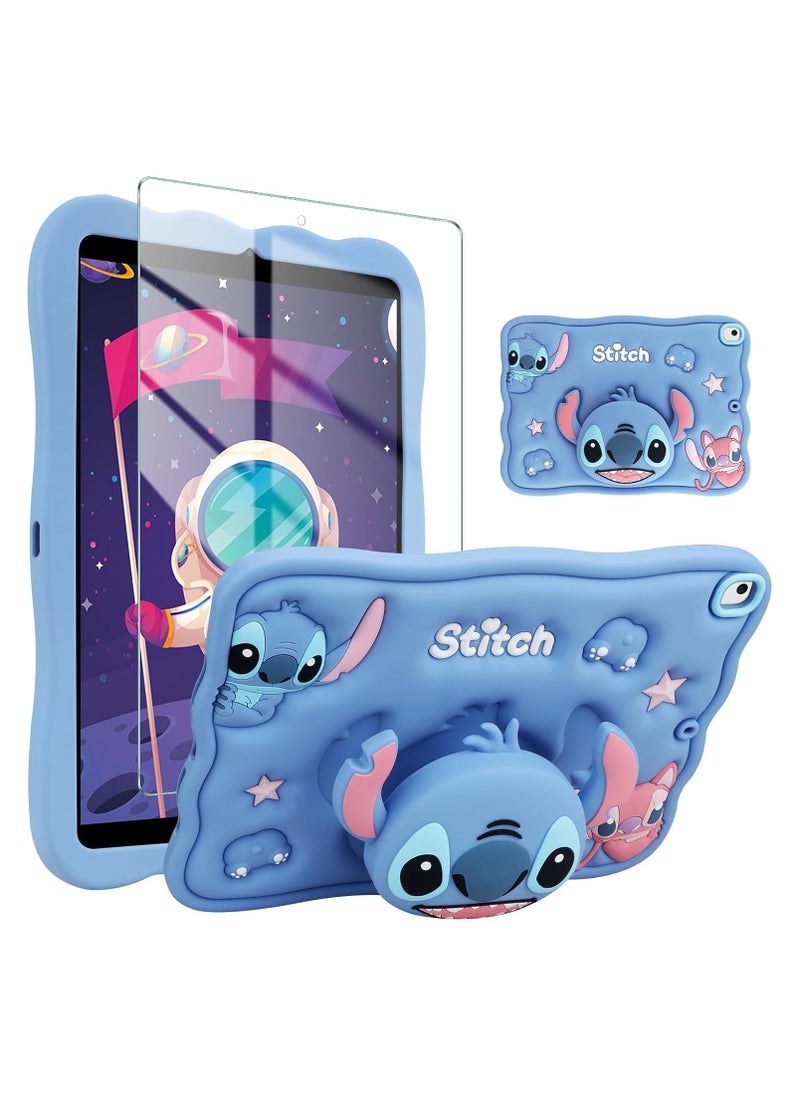 General Suitable for iPad 9th generation, 8th generation, 7th generation phone case 10.2 inch kids girl with screen protector stand cute anti-silicone full body protection tablet case  - Image 1