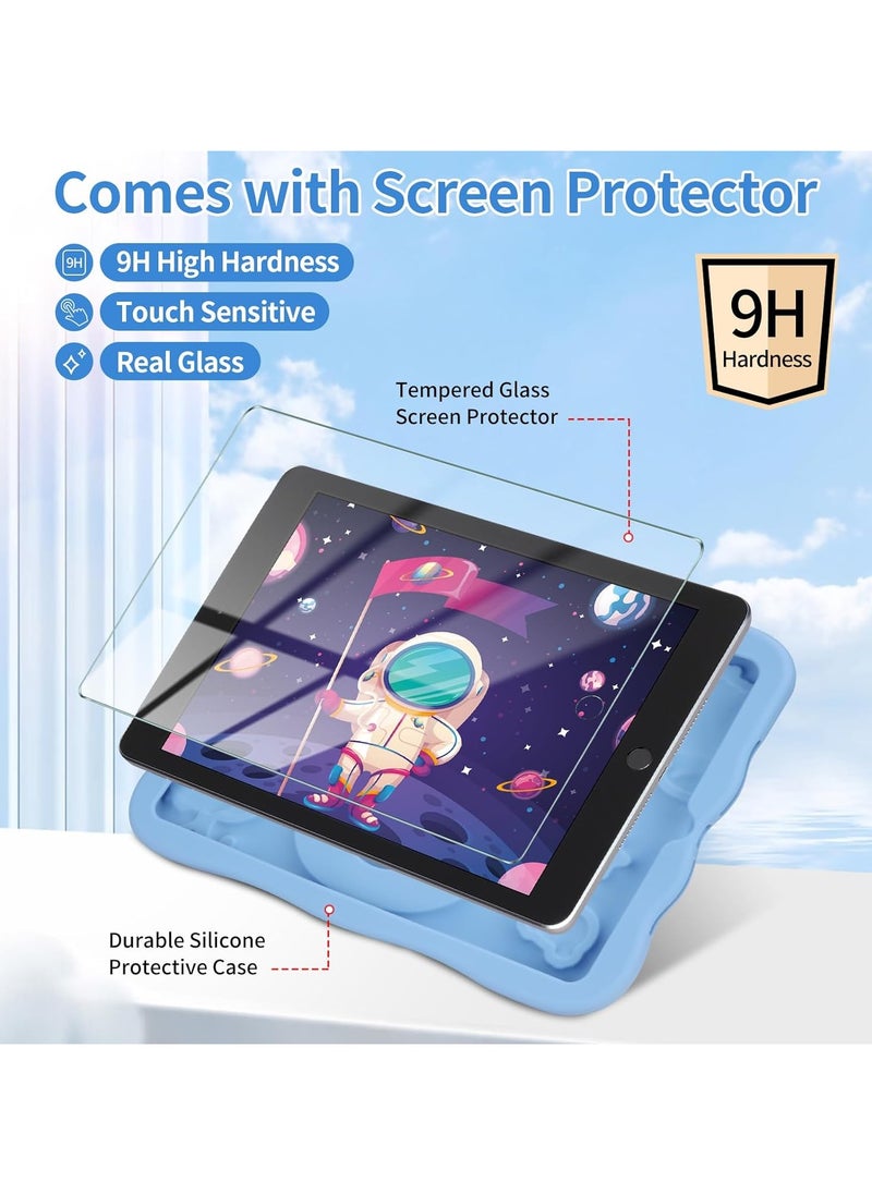 General Suitable for iPad 9th generation, 8th generation, 7th generation phone case 10.2 inch kids girl with screen protector stand cute anti-silicone full body protection tablet case  - Image 2