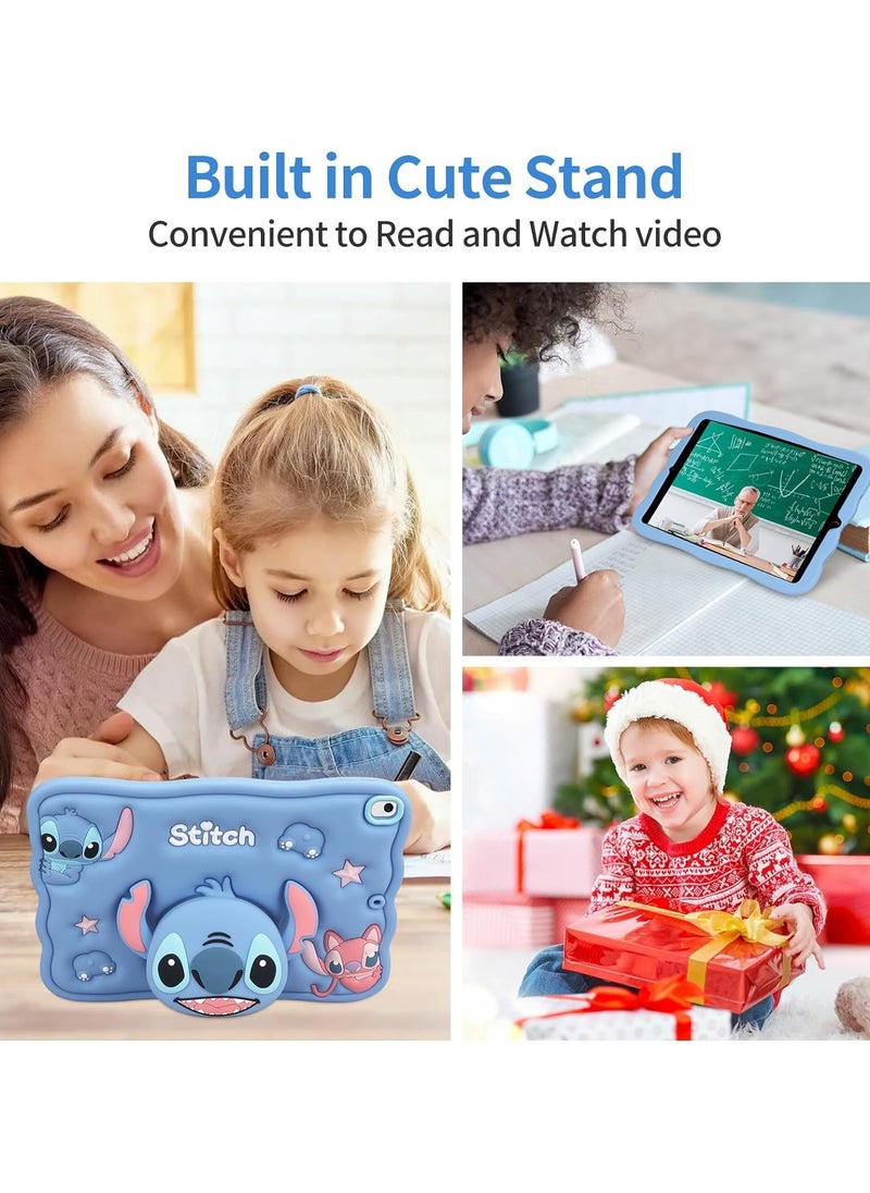 General Suitable for iPad 9th generation, 8th generation, 7th generation phone case 10.2 inch kids girl with screen protector stand cute anti-silicone full body protection tablet case  - Image 3