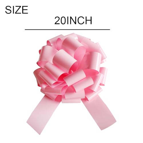 HQJAXJ 20 Inch Big Car Bow,1 Pc Giant Present Bow for Large Gift Wrapping New Houses Huge Present Birthday Christmas Decor (Pink) - Image 5