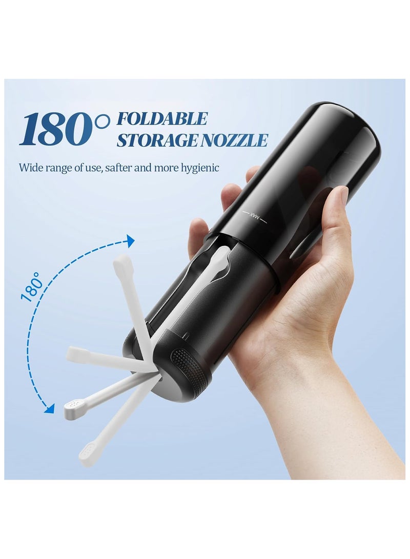 BlueFire Premium Electric Portable Bidet B10-P with LED Display, 250ML Water Tank, 2000mAh Rechargeable Battery, 5 Spray Levels, Long Nozzle, 8 Nozzle Heads, Type-C Charging, IP67 Waterproof & Travel Storage Bag – Compact Hygienic Shattaf for Home, Office & Travel - Image 2