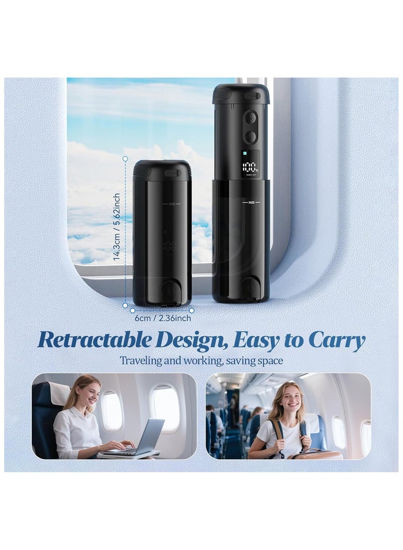 BlueFire Premium Electric Portable Bidet B10-P with LED Display, 250ML Water Tank, 2000mAh Rechargeable Battery, 5 Spray Levels, Long Nozzle, 8 Nozzle Heads, Type-C Charging, IP67 Waterproof & Travel Storage Bag – Compact Hygienic Shattaf for Home, Office & Travel - Image 5