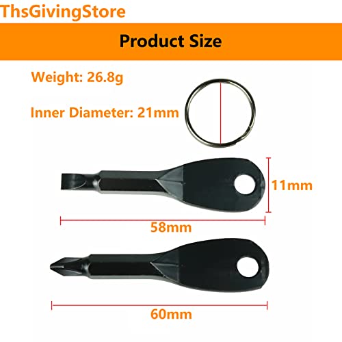 ThsGivingStore 10PCS Pocket Keychain Screwdriver Tools Set, Outdoor Tool Gadgets Kit Travel Screwdriver Keychain with Key Ring for Dad Gift, Electrician, DIY - Image 2