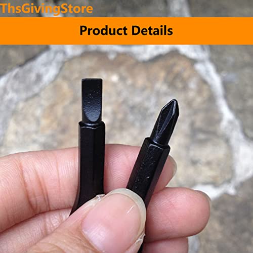 ThsGivingStore 10PCS Pocket Keychain Screwdriver Tools Set, Outdoor Tool Gadgets Kit Travel Screwdriver Keychain with Key Ring for Dad Gift, Electrician, DIY - Image 5