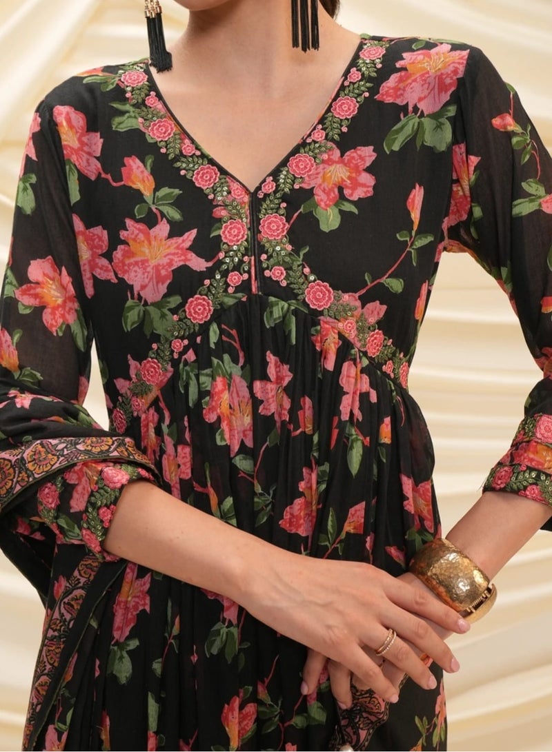 ANARKALI FLORAL DRESS  - Image 1