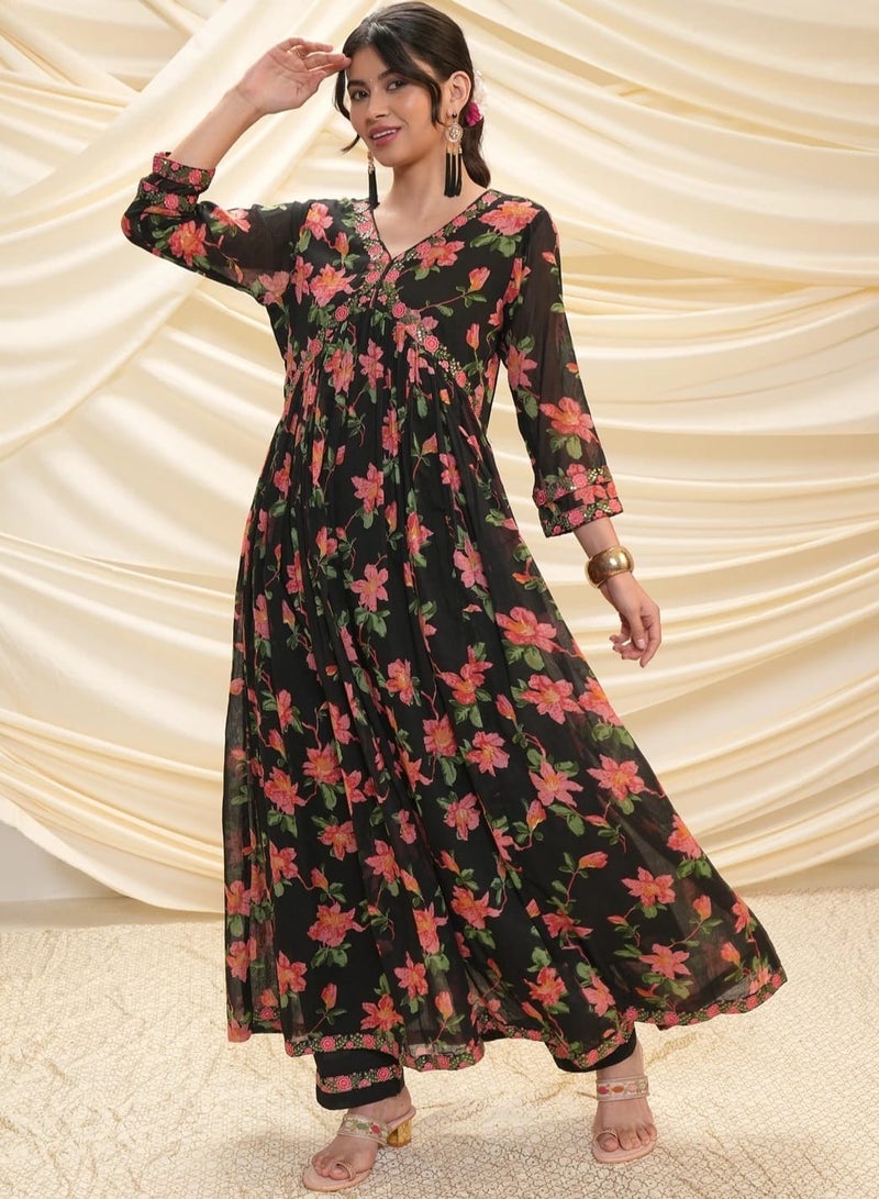 ANARKALI FLORAL DRESS  - Image 2