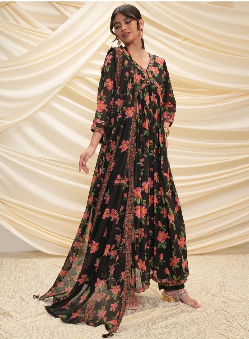 ANARKALI FLORAL DRESS  - Image 3