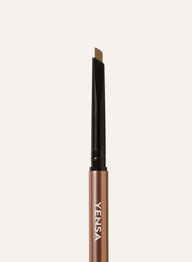 YENSA Super Brow Defining Sculpting Eyebrow Pencil - Micro Brow Pencil with Precision Tip & Spoolie - Smudge-Proof Eyebrow Liner Infused with 8 SuperOils - Auburn (0.01 oz) - Image 2