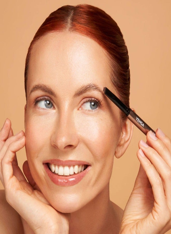 YENSA Super Brow Defining Sculpting Eyebrow Pencil - Micro Brow Pencil with Precision Tip & Spoolie - Smudge-Proof Eyebrow Liner Infused with 8 SuperOils - Auburn (0.01 oz) - Image 4