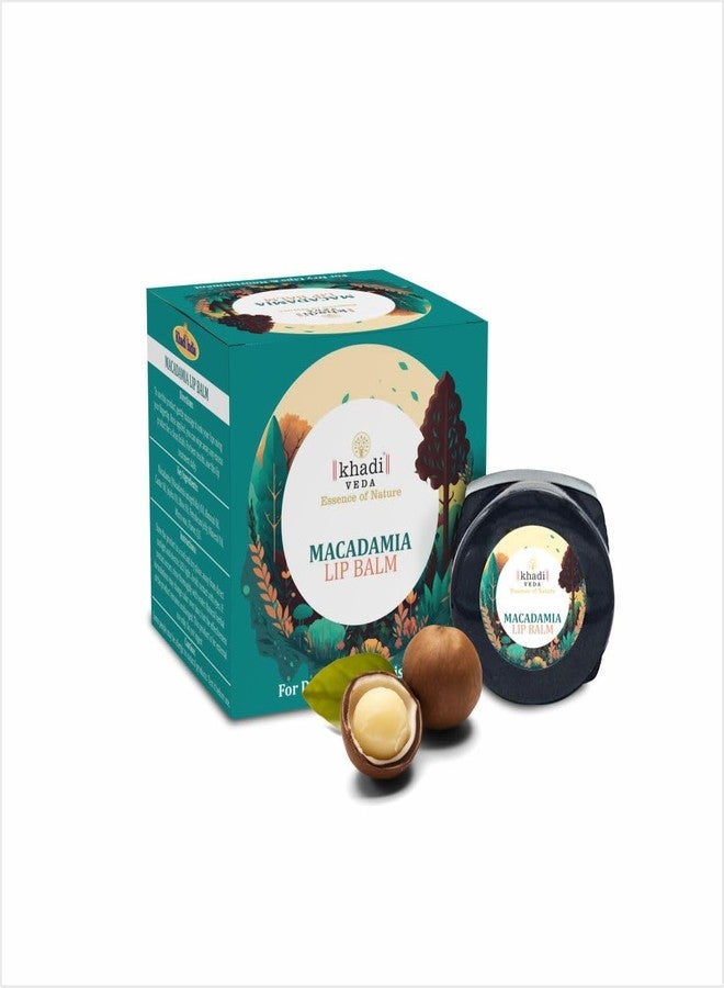 Khadi Veda Macadamia Lip Balm 15gm Tube for Intensive Lip Hydration for All Long Day Suitable for Unisex(Pack of 2) - Image 2