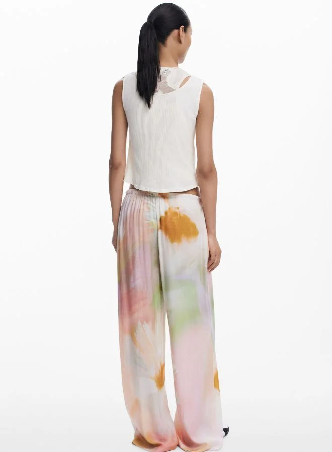 DESIGUAL Watercolor Fluid Pants