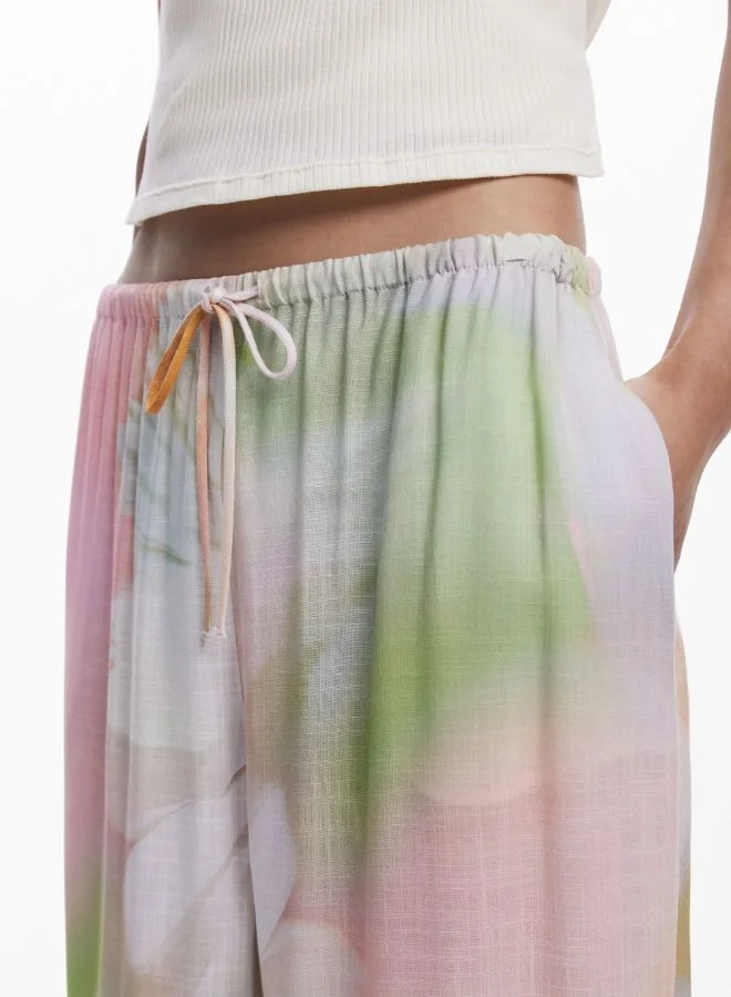 DESIGUAL Watercolor Fluid Pants