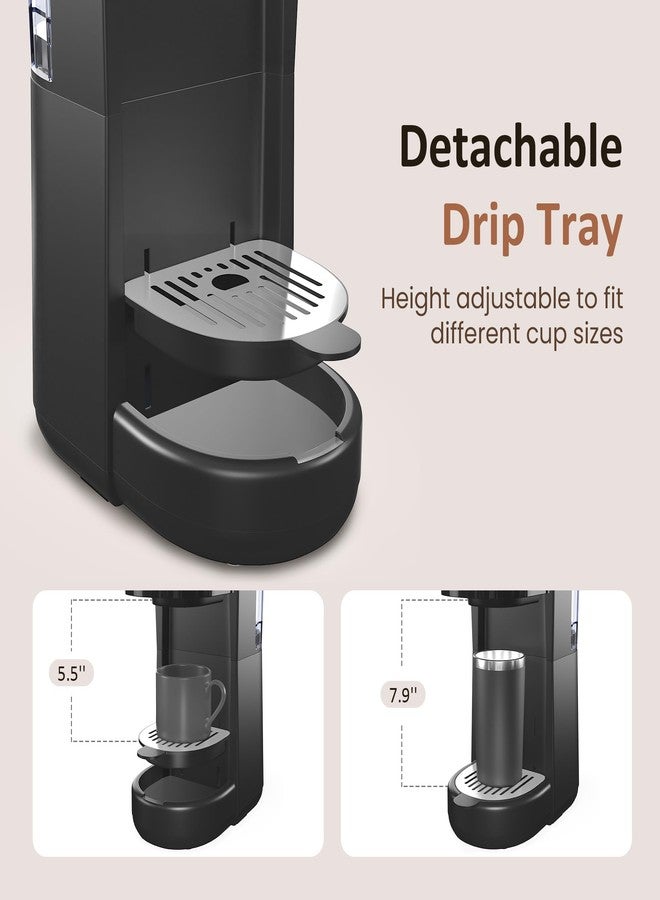 SUNVIVI Single Serve Iced Coffee Maker, 3 Brewing Modes for K-Cup Pod/Ground Coffee, 30oz Removable Water Reservoir & Reusable Filter, Compact for Home & Office, Black - Image 2