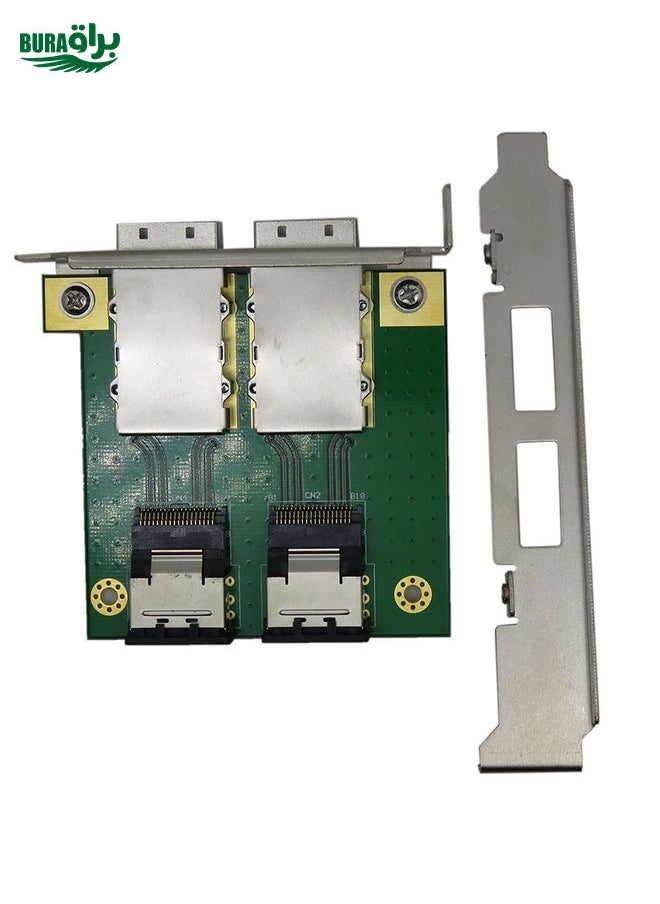 BURAQ Dual Ports Mini SAS Internal SFF-8087 to External HD SFF-8088 Front Panel PCI SAS Card  - Image 2