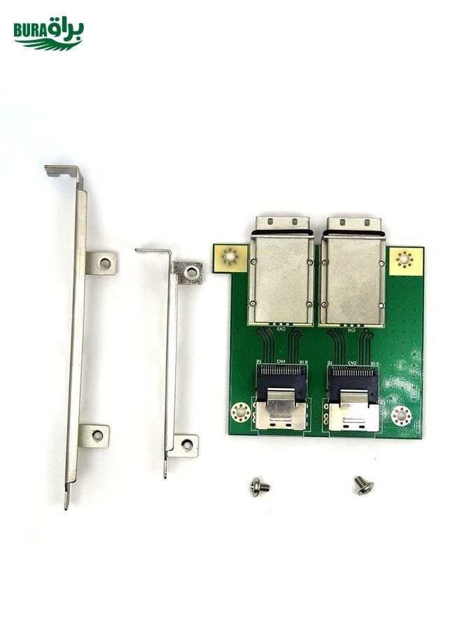 BURAQ Dual Ports Mini SAS Internal SFF-8087 to External HD SFF-8088 Front Panel PCI SAS Card  - Image 3