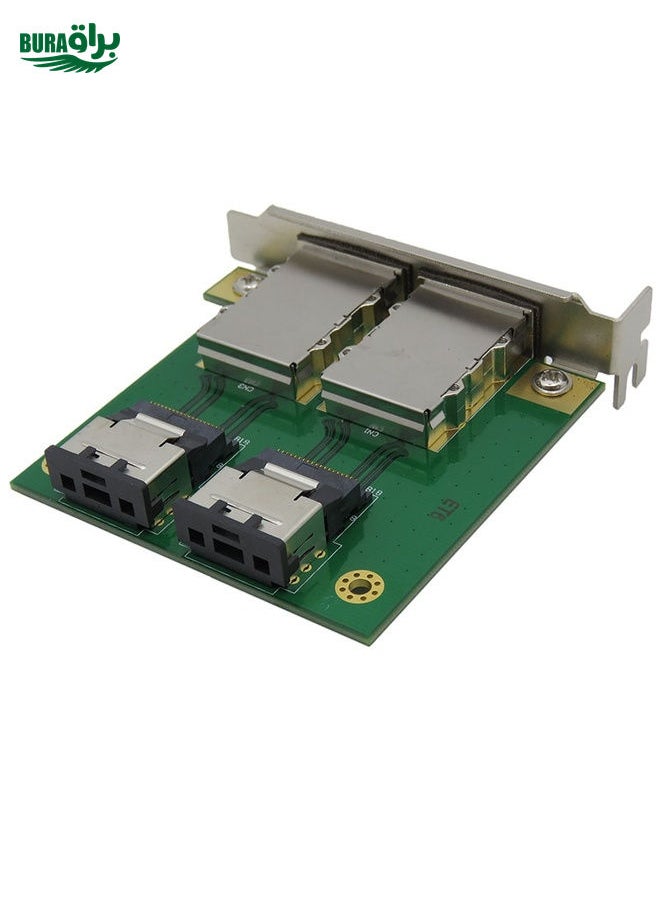 BURAQ Dual Ports Mini SAS Internal SFF-8087 to External HD SFF-8088 Front Panel PCI SAS Card  - Image 4