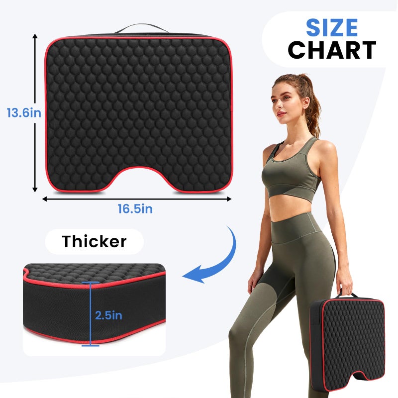 WIWODADI Stadium Seat Cushions 2 Pack - Portable Bleacher Cushions with 2.5" Extra Thick High-Density Foam and Massage Dots, Outdoor Fashion Seat Cushions for Sports Events, Travel, Camping, Chairs - Image 5