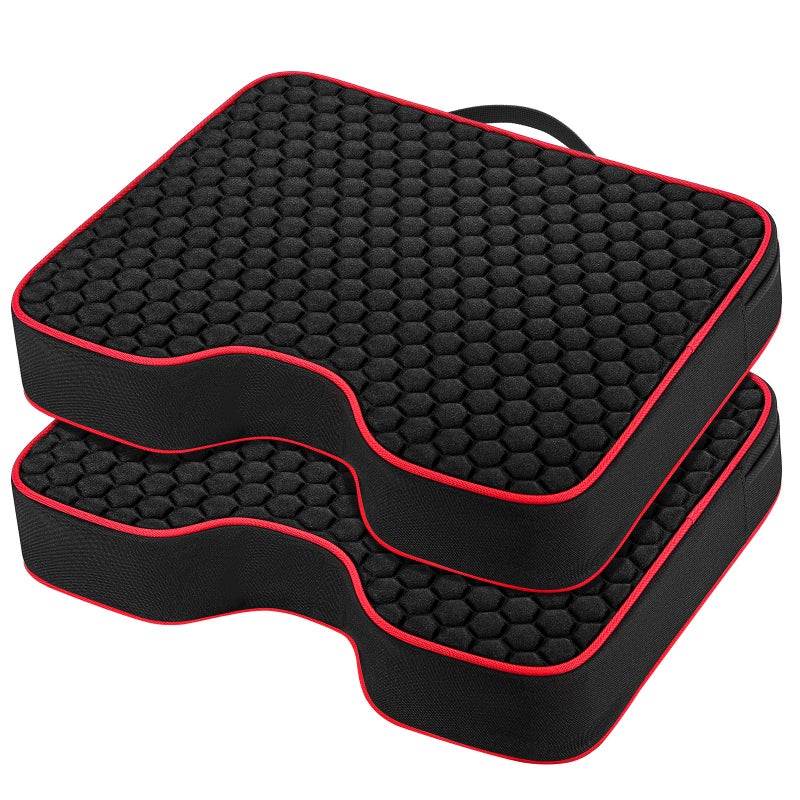 WIWODADI Stadium Seat Cushions 2 Pack - Portable Bleacher Cushions with 2.5" Extra Thick High-Density Foam and Massage Dots, Outdoor Fashion Seat Cushions for Sports Events, Travel, Camping, Chairs - Image 1