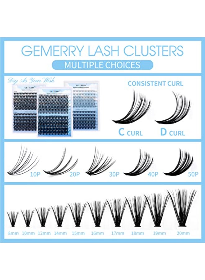 GEMERRY Individual Lashes Large Tray 240pcs Lash Clusters 007mm 40P50P C Curl Mix 816mm Eyelash Clusters SoftLightweight Cluster Lashes Mink Lash Extension Clusters Mixed Tray Individual Lashes Cluster - Image 3